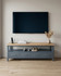 Anchorage Blue Large Widescreen Television Cabinet WFS-BH-ANC09B, stylish blue TV stand with a wooden top and multiple drawers.