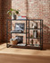 Hyloft Reclaimed Low Open Bookcase WFS-BH-HYL01C, modern wooden and metal bookcase with multiple open shelves for storage and display.