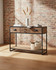 Hyloft Reclaimed Large Console Table WFS-BH-HYL02A, stylish modern console table with a wooden top, storage drawers, and a black metal frame, ideal for entryways or living rooms.