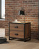 Hyloft Reclaimed Modular Low Chest of Drawers WFS-BH-HYL02M01, a two-drawer wooden storage unit with a black metal frame and handles, minimalist design.