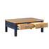 The Splash of Blue Coffee Table With Four Drawers is an eco-friendly item made from reclaimed timber