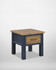 Splash of Blue Lamp Table With drawer VTTB10B, wooden tabletop and navy blue painted frame with a single drawer featuring a black handle. Splash of Blue Lamp Table With drawer VTTB10B, wooden tabletop and navy blue painted frame with a single drawer featuring a black handle.