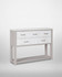 Greystone Sideboard / Console Table VTTG02C, white wooden sideboard with six drawers, silver handles, and open shelf at the bottom, modern furniture for living or dining room.