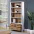 Splash of White Large Open Bookcase with Drawers VTTW01A