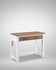 Splash of White Spacesaver Desk VTTW06A, wooden top with a white frame and drawer with black handles. Splash of White Spacesaver Desk VTTW06A, wooden top with a white frame and drawer with black handles.