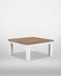 Splash of White Low Square Coffee Table VTTW08B, a modern low square coffee table with a wooden top and white painted legs, ideal for living room decor.