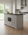 Grey Kitchen Island With Black Granite Worktop - WFS-BH-CKI01A-B Grey Kitchen Island With Black Granite Worktop - WFS-BH-CKI01A-B