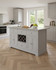 Grey Lingham Kitchen Island with Storage finished with a Grey Granite Top - WFS-BH-LIN01A-G
