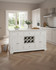 White Kitchen Island With White Marble Worktop - WFS-BH-CKI01B-W White Kitchen Island With White Marble Worktop - WFS-BH-CKI01B-W