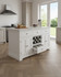 White Kitchen Island With White Marble Worktop - WFS-BH-CKI01B-W White Kitchen Island With White Marble Worktop - WFS-BH-CKI01B-W