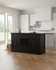Lingham Kitchen Island in Black with a Painted Finish and Black Granite Worktop -	WFS-BH-LIN01C-B