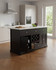 Black Kitchen Island With White Marble Worktop - WFS-BH-CKI01C-W Black Kitchen Island With White Marble Worktop - WFS-BH-CKI01C-W