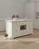 Cream Kitchen Island With White Marble Worktop - WFS-BH-CKI01D-W Cream Kitchen Island With White Marble Worktop - WFS-BH-CKI01D-W