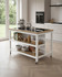 Kitchen Island (White) Open with Breakfast Bar - WFS-BH-CKH02B