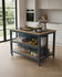 Kitchen Island (Blue) Open with Breakfast Bar - WFS-BH-CKH02C Kitchen Island (Blue) Open with Breakfast Bar - WFS-BH-CKH02C