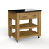 Kitchen Island (Oak) Two Drawer With Black Granite Top