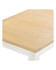 Hampton Ivory Extending Dining Table HI400-403-077, close-up of the wooden tabletop showing its light ivory finish and smooth surface, with part of the white leg visible.