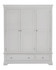 Vermont 3 Door Wardrobe in Pebble Grey VM100-101-234, a spacious modern wardrobe with three doors and two drawers at the bottom in pebble grey finish.