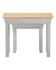 Vermont Nest of 2 Tables in Pebble Grey/Oak VM300-303-043, image showing two nested tables with a light oak top and pebble grey painted legs.