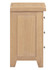 Hampton Oak 3 Drawer Bedside HO100-103-116, wooden bedside cabinet with three drawers and natural oak finish.