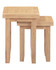 Hampton Oak Nest of 2 Tables HO300-303-040, set of two natural oak nesting tables with a light wood finish and simple rectangular tabletops.