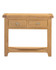 Hampton Oak 2 Drawer Console Table HO300-304-033, a wooden console table with two drawers and a natural oak finish.