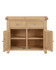 Hampton Oak 2 Door 2 Drawer Sideboard HO400-405-046, wooden sideboard with two drawers and two open shelves, crafted in natural oak finish.