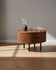 Menara Oval Side Table with Drawer