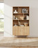 Parnell Oak Three Shelf Bookcase with Cupboard
