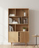 Parnell Oak Three Shelf Bookcase with Cupboard