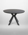 Hamilton 120cm Black Ash Round Table, modern black ash wood dining table with a round top and unique geometric black legs.