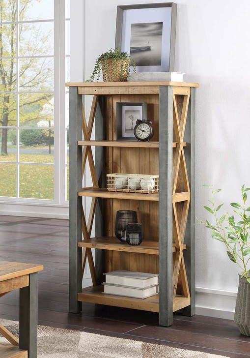 Urban Elegance Reclaimed Small Bookcase - VPR01B - 1