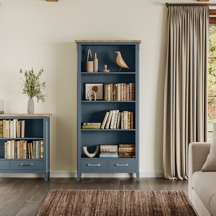 This stunning Signature Blue Tall bookcase features meticuloulsy hand-finished craftsmanship - CFR01B