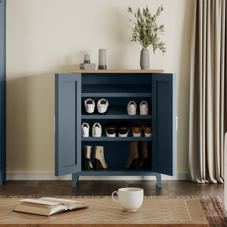 This stunning Signature Blue Shoe Storage Cupboard features meticuloulsy hand-finished craftsmanship - CFR20A