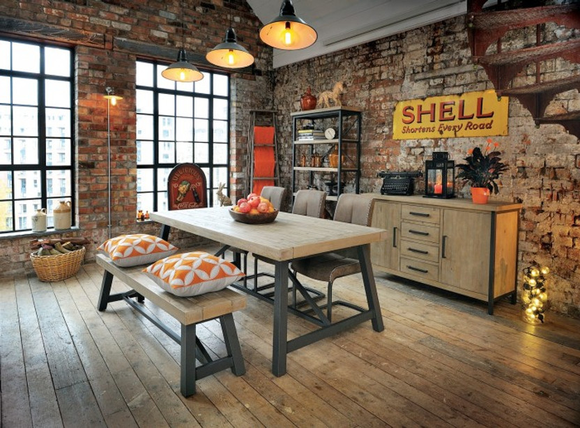 6 Ways To Add Industrial Style Furniture To Your Interior Wooden   Low Dining 1  