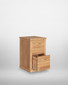 Stockbury Solid Oak Two Drawer Filing Cabinet WFS-BH-SBO07A, wooden filing cabinet with two drawers, natural oak finish, modern design, ideal for office storage.