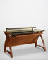 Walnut Large Curved Home Office 130cm Desk