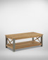 Hulstone Industrial Reclaimed Coffee Table WFS-BH-HUL08A, a rustic wooden coffee table with a lower shelf and metal legs, ideal for modern and industrial home decor.