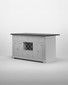 Lingham Kitchen Island in Grey topped with Black Granite and a Painted Base	- WFS-BH-LIN01A-B