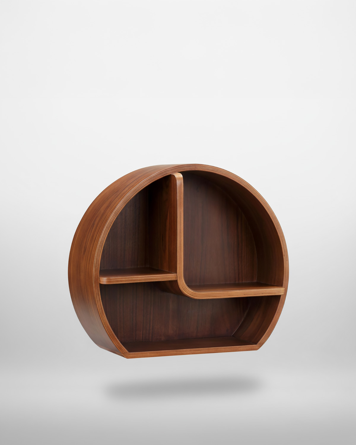 San Francisco Walnut Wall Shelf - Wooden Furniture Store