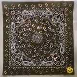 Rank & Sugar Embroidered Bandana - Smiley