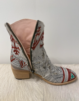 Marco Delli Dallas Ankle Boot - Embroidered Denim