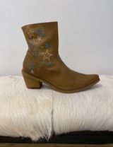 Marco Delli Hurit Leather Ankle Boot - Starry Embroidery