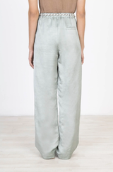 Alysi Blurred Satin Straight Pant - Brina