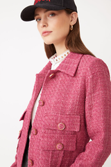 Suncoo Delphi Tweed Jacket - Bois de Rose