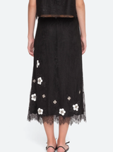 Sea-NY Bethany Lace Skirt - Black