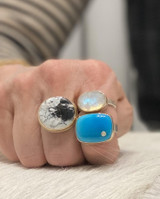 Jamie Joseph Oval Blackwater Turquoise Ring