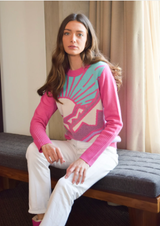 Never a Wallflower Mountain View Cashmere Sweater - Pink