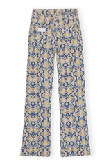 Ganni Snake Printed Denim Iry Jean - Safari