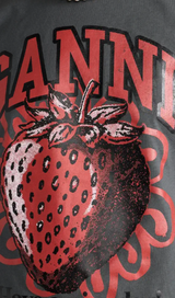 Ganni Basic Jersey Strawberry Relaxed T-Shirt - Volcanic Ash